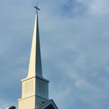 Pressure Washing Church Steeple in Ware Shoals, SC 6